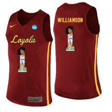 Loyola (Chi) Ramblers #1 Lucas Williamson Red College Basketball Jersey