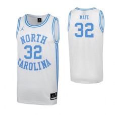 		North Carolina Tar Heels #32 Luke Maye White College Basketball Jersey