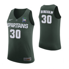 		Michigan State Spartans #30 Marcus Bingham Jr. Green 2019 Final Four College Basketball Jersey