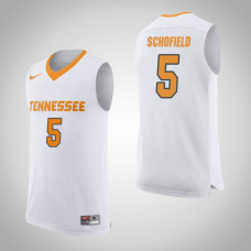 Tennessee Volunteers #5 Admiral Schofield White College Basketball Jersey