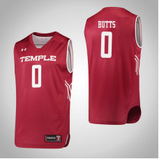 Temple Owls #0 Alliya Butts Red College Basketball Jersey
