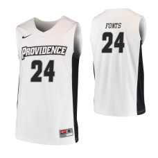 Providence Friars #24 Andrew Fonts Replica White Jersey