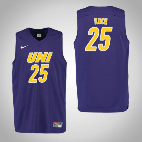 Northern Iowa Panthers #25 Bennett Koch Purple College Basketball Jersey