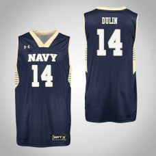 Navy Midshipmen #14 Bryce Dulin Navy College Basketball Jersey