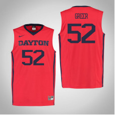 Dayton Flyers #52 Camron Greer Red College Basketball Jersey