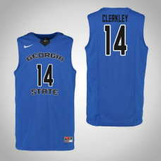 Georgia State Panthers #14 Chris Clerkley Blue College Basketball Jersey