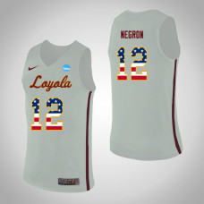 Loyola (Chi) Ramblers #12 Christian Negron White College Basketball Jersey