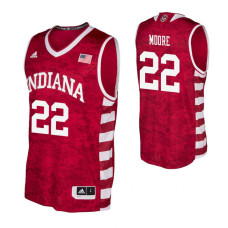 		Indiana Hoosiers #22 Clifton Moore Crimson College Basketball Jersey