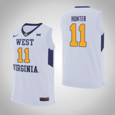 West Virginia Mountaineers #11 D'Angelo Hunter White College Basketball Jersey