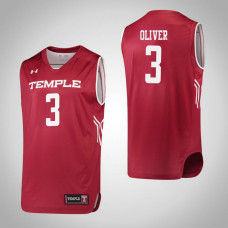 Temple Owls #3 Desiree Oliver Red College Basketball Jersey