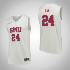 SMU Mustangs #24 Everett Ray White College Basketball Jersey