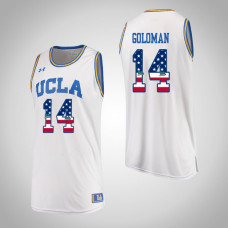 UCLA Bruins #14 Gyorgy Goloman White College Basketball Jersey