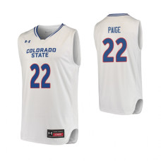 Colorado State Rams #22 J.D. Paige Replica White Jersey
