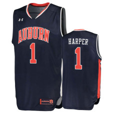 Auburn Tigers #1 Jared Harper Road Navy Jersey
