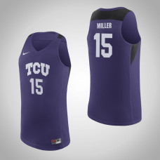 TCU Horned Frogs #15 JD Miller Purple College Basketball Jersey