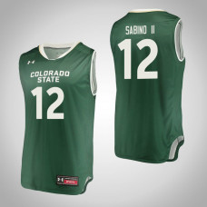 Colorado State Rams #12 Juan Sabino II Green College Basketball Jersey