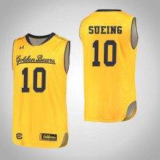 California Golden Bears #10 Justice Sueing Gold College Basketball Jersey