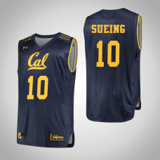 California Golden Bears #10 Justice Sueing Navy College Basketball Jersey