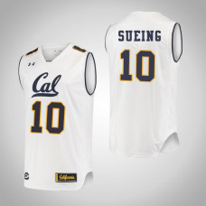 California Golden Bears #10 Justice Sueing White College Basketball Jersey