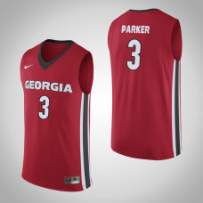 Georgia Bulldogs #3 Juwan Parker Red College Basketball Jersey