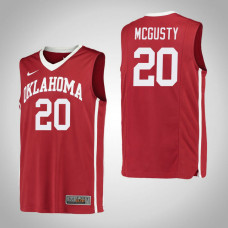 Oklahoma Sooners #20 Kameron McGusty Red College Basketball Jersey