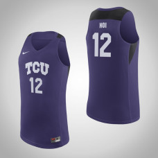 TCU Horned Frogs #12 Kouat Noi Purple College Basketball Jersey