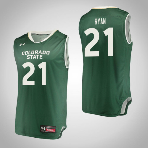 Colorado State Rams #21 Logan Ryan Green College Basketball Jersey