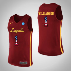 Loyola (Chi) Ramblers #1 Lucas Williamson Red College Basketball Jersey