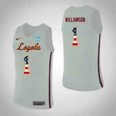 Loyola (Chi) Ramblers #1 Lucas Williamson White College Basketball Jersey
