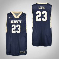 Navy Midshipmen #23 Mo Lewis Navy College Basketball Jersey