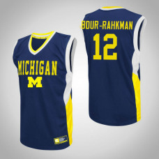 Michigan Wolverines #12 Muhammad-Ali Abdur-Rahkman Blue College Basketball Jersey