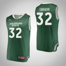 Colorado State Rams #32 Nico Carvacho Green College Basketball Jersey