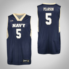 Navy Midshipmen #5 Ryan Pearson Navy College Basketball Jersey