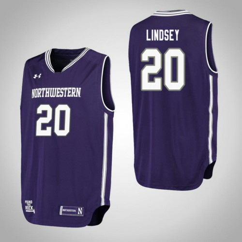 Northwestern Wildcats #20 Scottie Lindsey Purple College Basketball Jersey