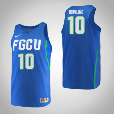 Florida Gulf Coast Eagles #10 Sheahen Dowling Blue College Basketball Jersey