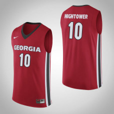 Georgia Bulldogs #10 Teshaun Hightower Red College Basketball Jersey