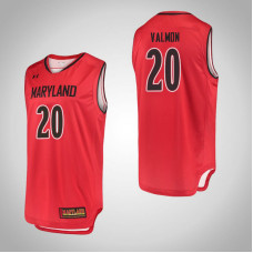 Maryland Terrapins #20 Travis Valmon Red College Basketball Jersey