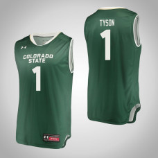 Colorado State Rams #1 Zo Tyson Green College Basketball Jersey