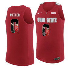 Ohio State Buckeyes #0 Micah Potter Red College Basketball Jersey