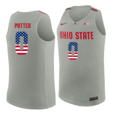 Ohio State Buckeyes #0 Micah Potter Gray College Basketball Jersey