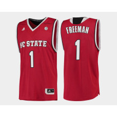 NC State WolfPack #1 Lennard Freeman Red Road College Basketball Jersey