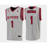 NC State WolfPack #1 Lennard Freeman White Home College Basketball Jersey