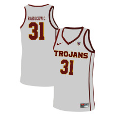 USC Trojans #31 Nick Rakocevic White College Basketball Jersey