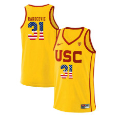 USC Trojans #31 Nick Rakocevic Yellow College Basketball Jersey