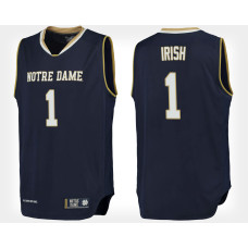Notre Dame Fighting Irish #1 Navy College Basketball Jersey