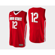 Ohio State Buckeyes #12 Sam Thompson Red Road College Basketball Jersey