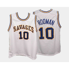 Oklahoma Savage Storm #10 Dennis Rodman White Home College Basketball Jersey