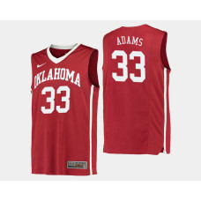 Oklahoma Sooners #33 Alvan Adams Crimson Road College Basketball Jersey