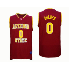 Arizona State Sun Devils #0 Tra Holder Red College Basketball Jersey