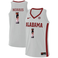 Alabama Crimson Tide #1 Riley Norris White College Basketball Jersey